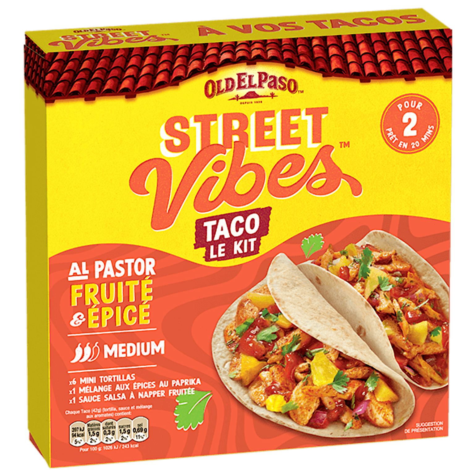 pack de kit de tacos Al Pastor Street Vibes du old El Paso